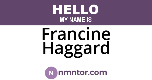 Francine Haggard