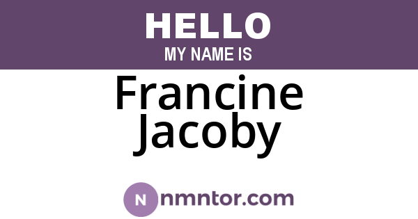 Francine Jacoby
