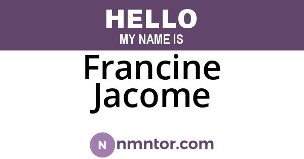 Francine Jacome