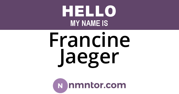 Francine Jaeger