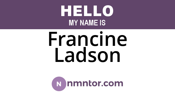 Francine Ladson