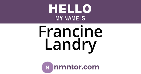 Francine Landry