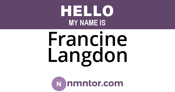 Francine Langdon