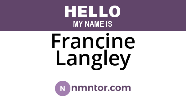 Francine Langley