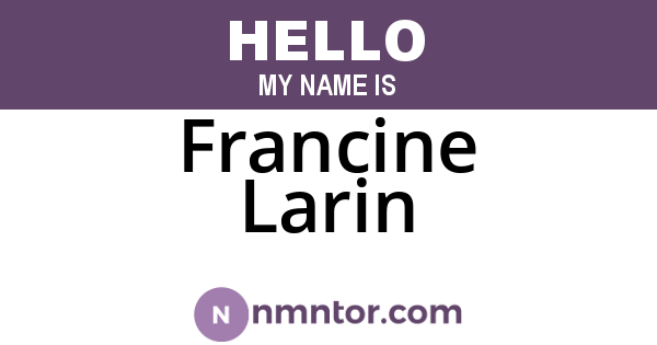 Francine Larin