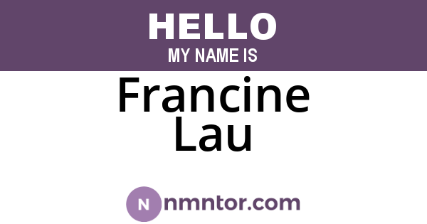 Francine Lau