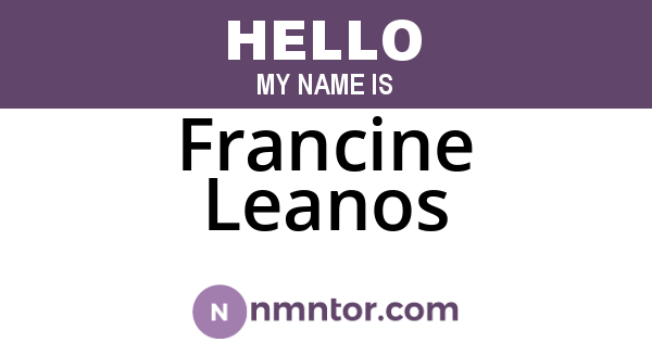 Francine Leanos