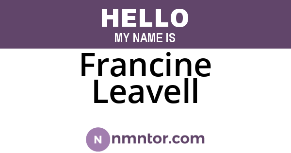 Francine Leavell