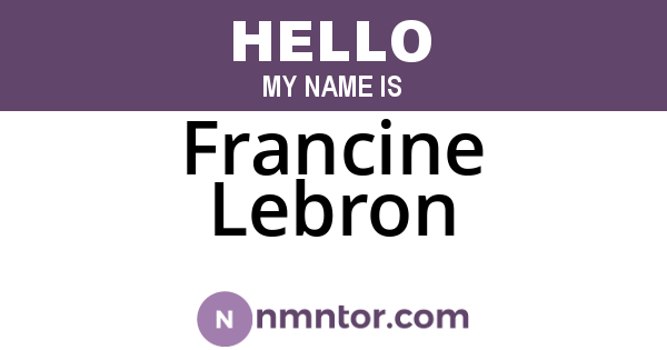 Francine Lebron