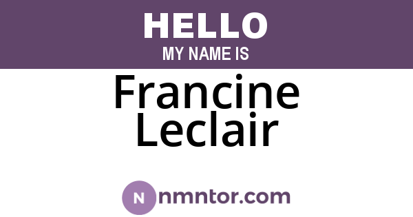 Francine Leclair