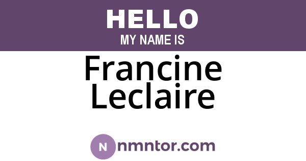 Francine Leclaire