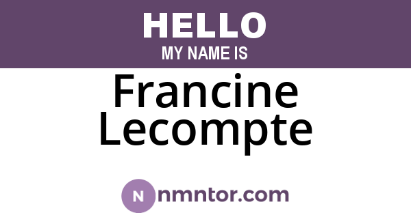 Francine Lecompte