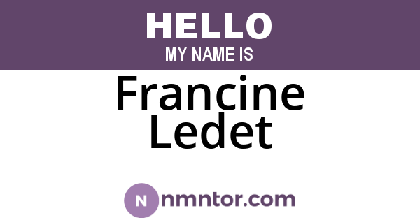 Francine Ledet