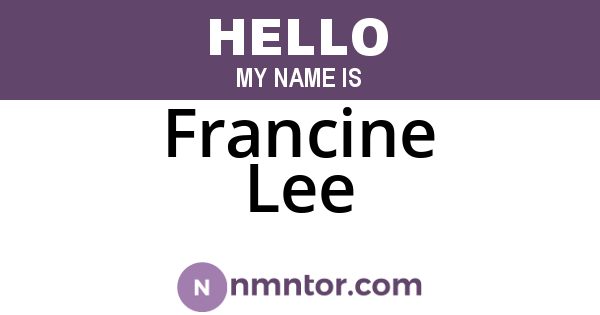 Francine Lee
