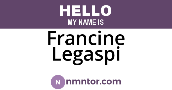 Francine Legaspi