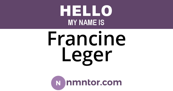 Francine Leger