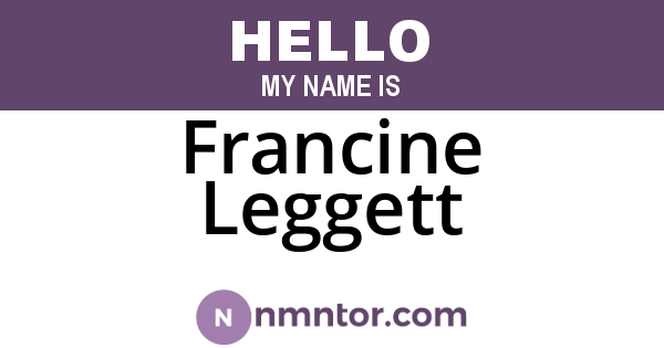 Francine Leggett