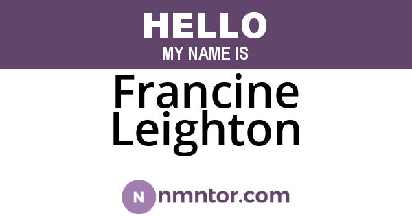 Francine Leighton