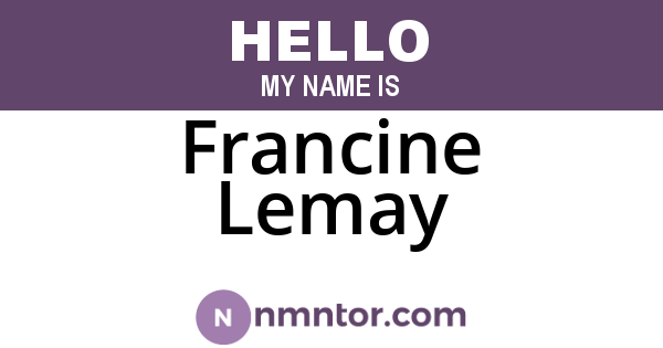 Francine Lemay