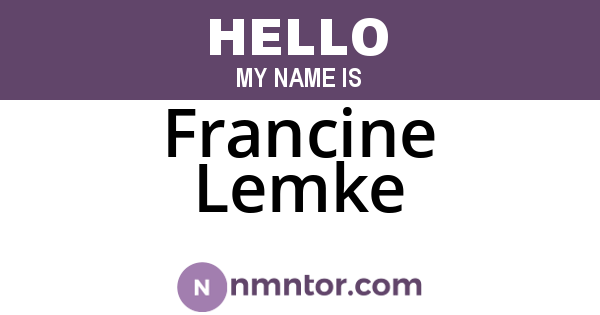 Francine Lemke