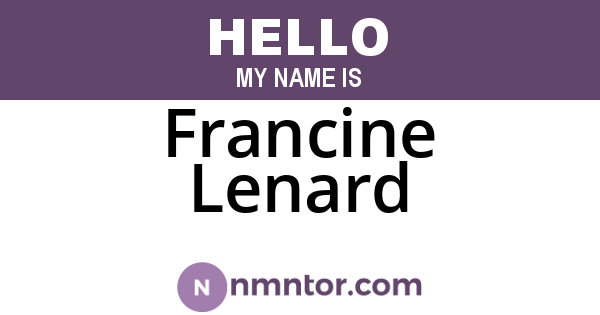 Francine Lenard