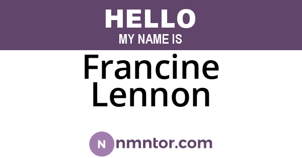 Francine Lennon