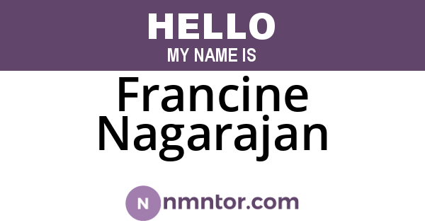 Francine Nagarajan