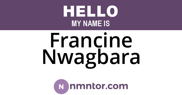 Francine Nwagbara