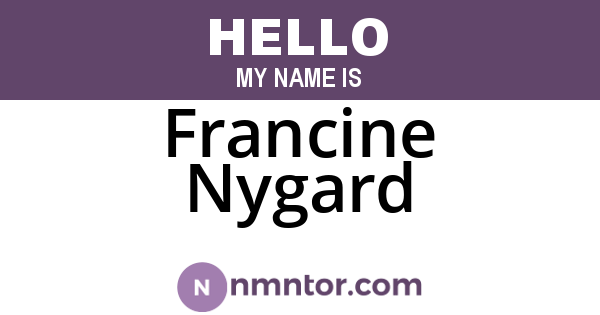 Francine Nygard