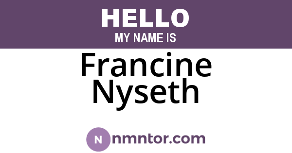 Francine Nyseth