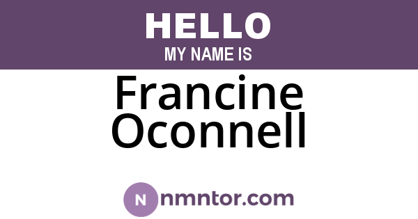 Francine Oconnell