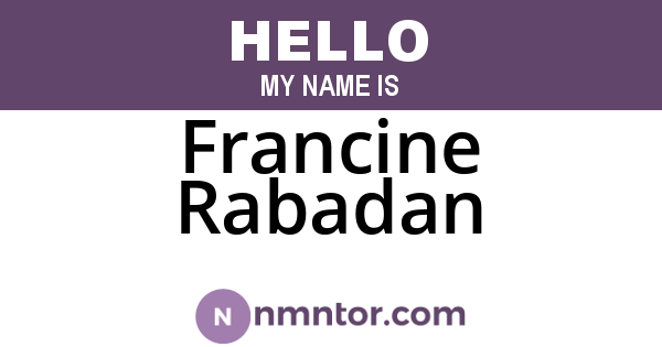 Francine Rabadan