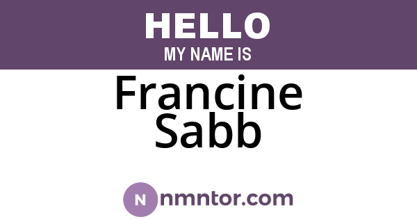 Francine Sabb