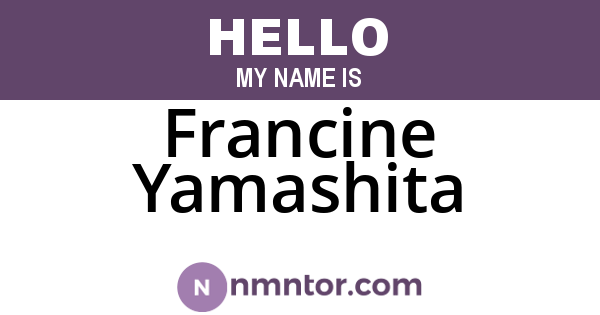 Francine Yamashita