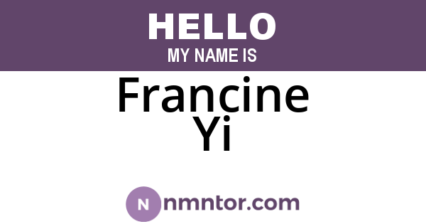 Francine Yi