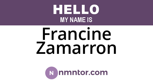 Francine Zamarron