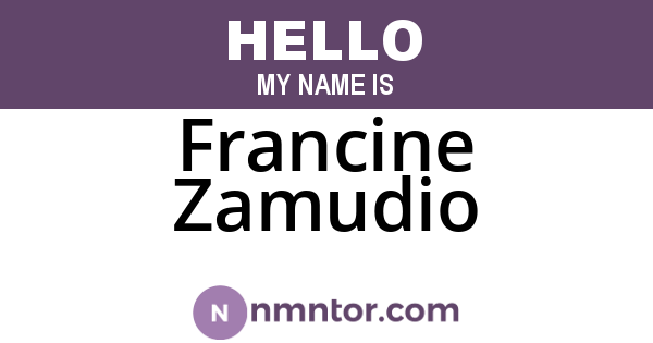 Francine Zamudio