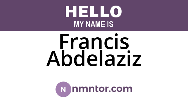 Francis Abdelaziz