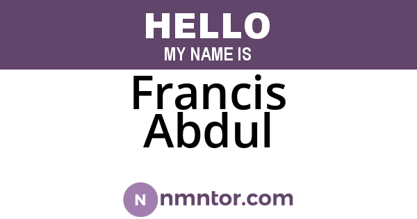 Francis Abdul