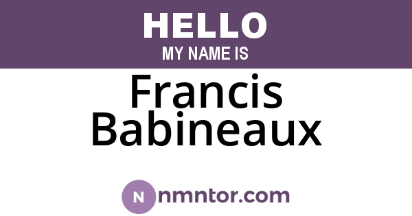 Francis Babineaux