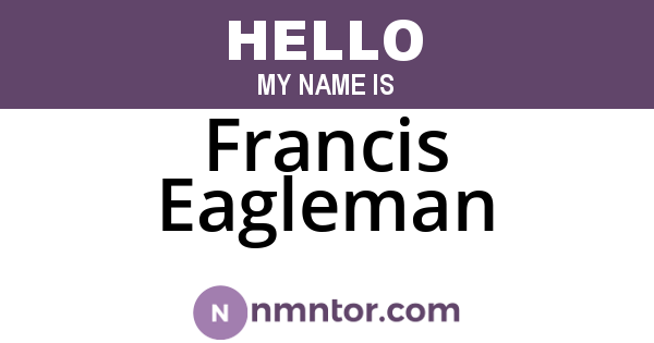 Francis Eagleman
