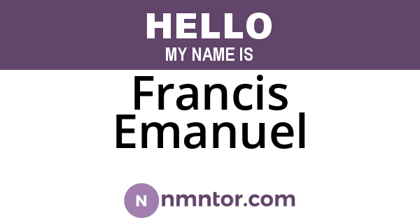 Francis Emanuel