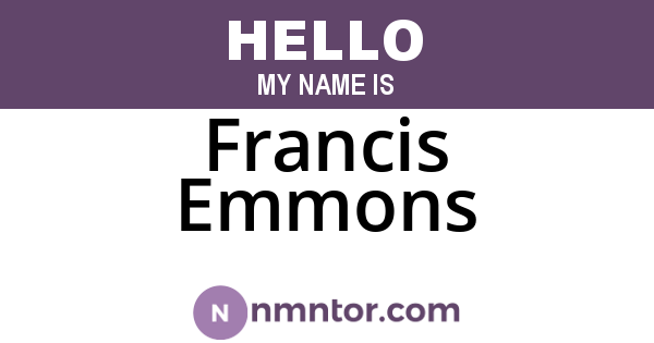 Francis Emmons