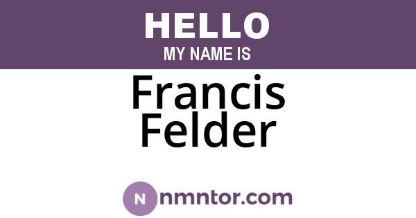 Francis Felder