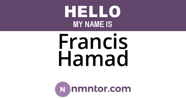 Francis Hamad