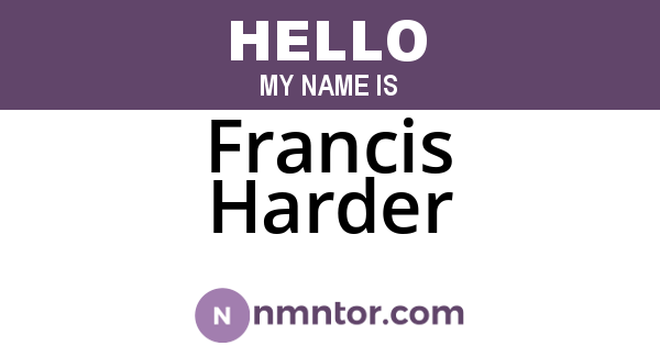 Francis Harder