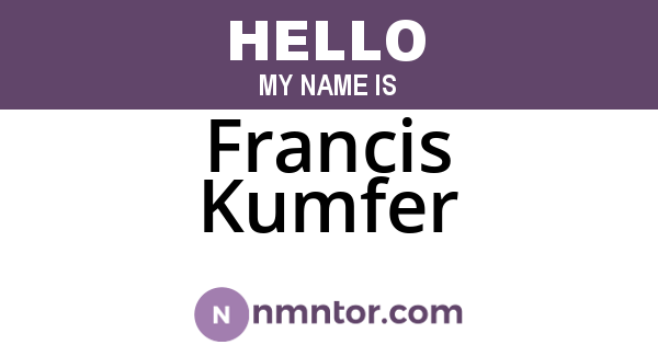 Francis Kumfer