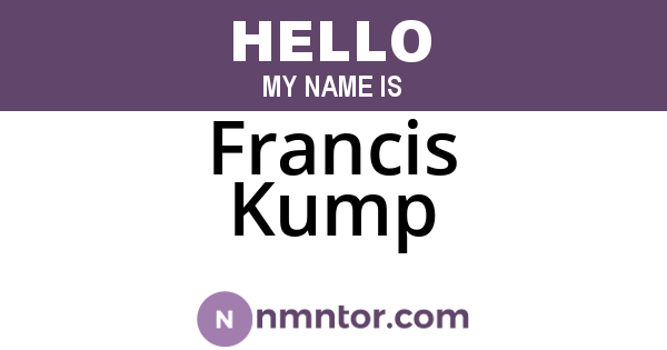 Francis Kump