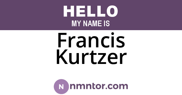 Francis Kurtzer