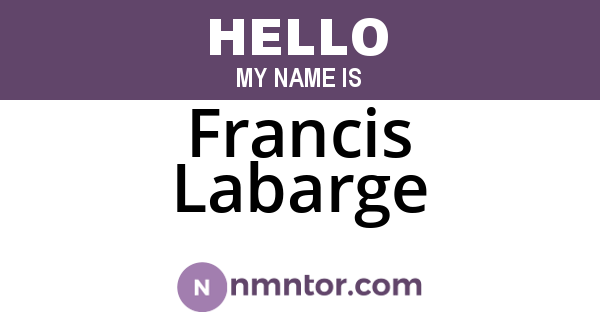 Francis Labarge